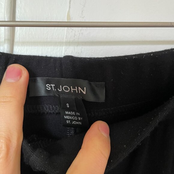 St. John knit black pants with elastic waist, size S-M - Picture 3 of 4
